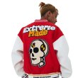 画像5: 22 made extreme SKULL EMBROIDERY BASEBALL JACKET baseball uniform jacket blouson ユニセックス 男女兼用  スカル 骸骨 スタジアムジャンパー スタジャン MA-1 ボンバー ジャケット ブルゾン (5)