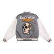 画像2: 22 made extreme SKULL EMBROIDERY BASEBALL JACKET baseball uniform jacket blouson ユニセックス 男女兼用  スカル 骸骨 スタジアムジャンパー スタジャン MA-1 ボンバー ジャケット ブルゾン (2)