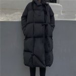 画像5: unisex down long coat　  男女兼用ユニセックスダウン紐がポイントロングコート  (5)