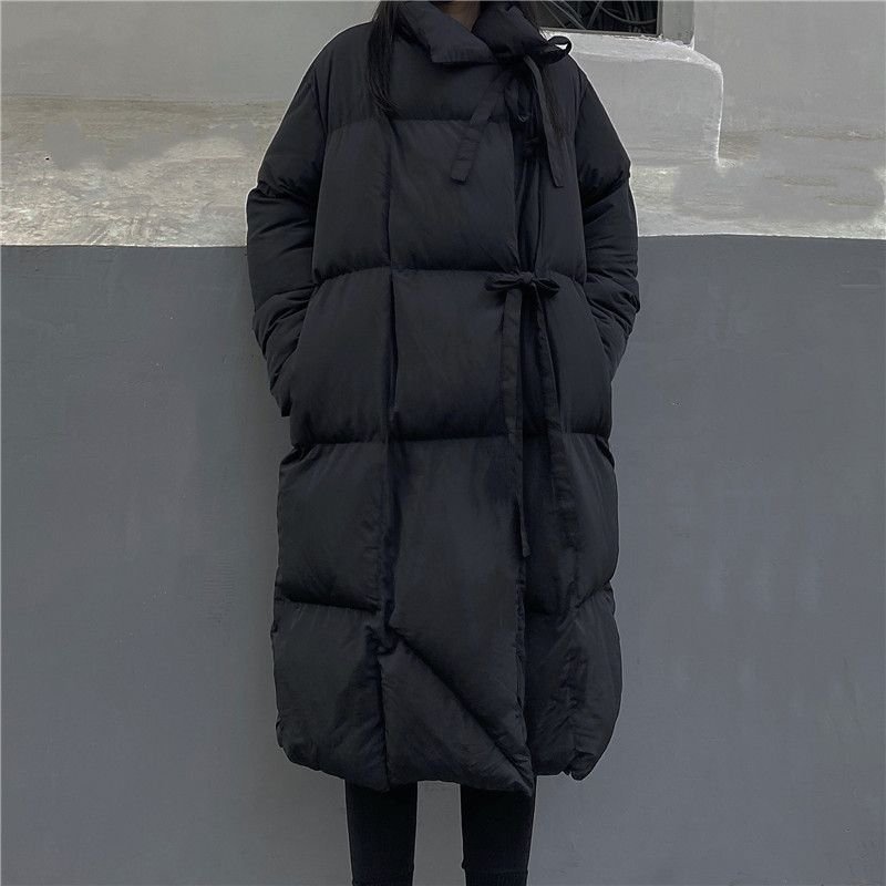 画像5: unisex down long coat　  男女兼用ユニセックスダウン紐がポイントロングコート  (5)