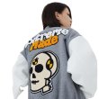 画像6: 22 made extreme SKULL EMBROIDERY BASEBALL JACKET baseball uniform jacket blouson ユニセックス 男女兼用  スカル 骸骨 スタジアムジャンパー スタジャン MA-1 ボンバー ジャケット ブルゾン (6)