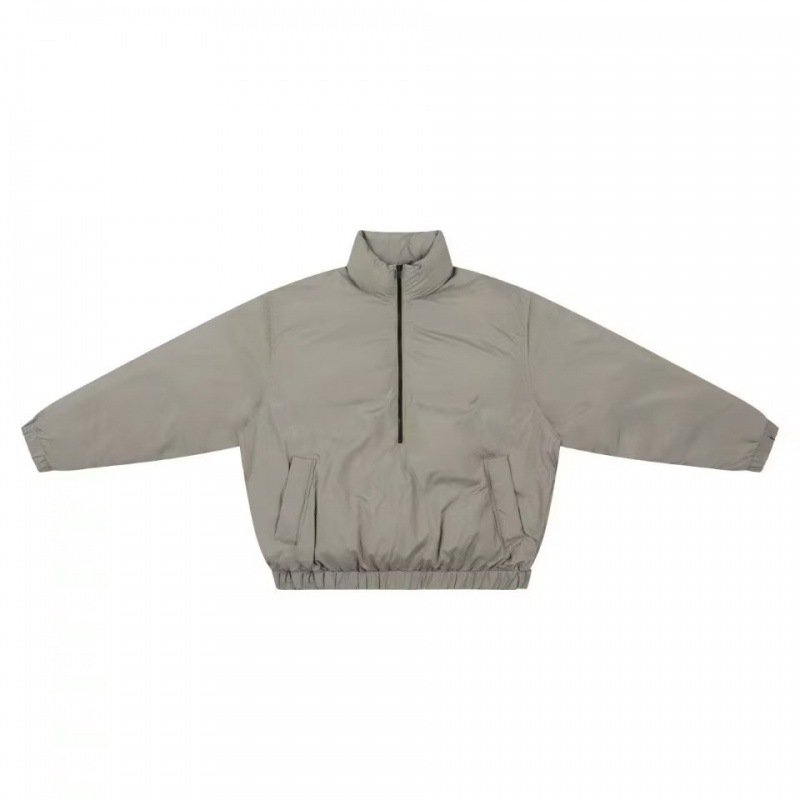 画像13: standard trend stand-up collar half zip Down jacket Jumper blouson ユニセッ クス男女兼用スタンドカラーハーフジップダウンジャケット スタジャン ブルゾンジャケット (13)