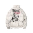 画像3: 22 men and women graffiti bear printed street loose padded jacket down jacket  ユニセックス 男女兼用 グラフィック ペイント ダウンコートジャケット ブルゾン (3)