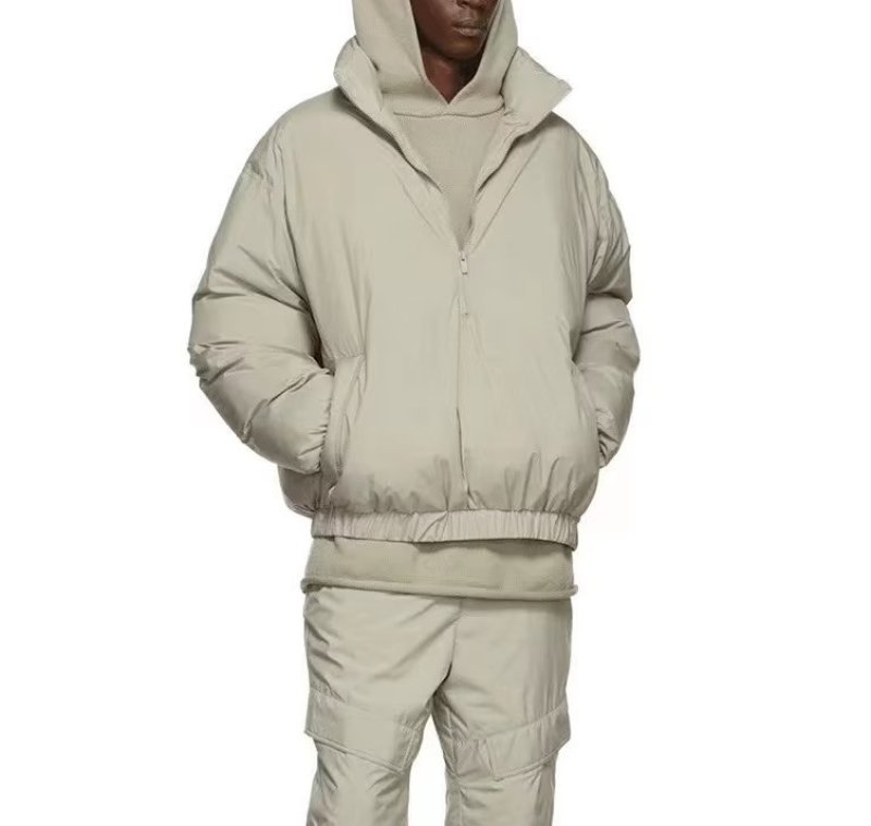 画像3: standard trend stand-up collar half zip Down jacket Jumper blouson ユニセッ クス男女兼用スタンドカラーハーフジップダウンジャケット スタジャン ブルゾンジャケット (3)