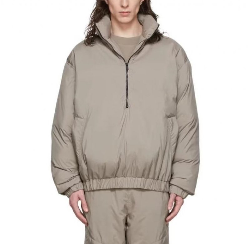 画像9: standard trend stand-up collar half zip Down jacket Jumper blouson ユニセッ クス男女兼用スタンドカラーハーフジップダウンジャケット スタジャン ブルゾンジャケット (9)