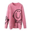 画像2: 23  Mr. Men Little Miss Over Sized 3D Fringe Long  Sleeve Sweater Pullover  ミスターメン リトルミス オーバーサイズ 3D フリンジ ロングスリーブ セーター プルオーバー (2)