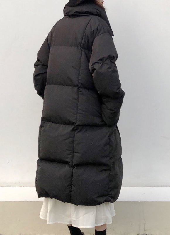 画像7: unisex down long coat　  男女兼用ユニセックスダウン紐がポイントロングコート  (7)