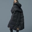 画像1: 22 Women's Aline Oversized down jacket shawl  coat Aライン オーバーサイズ ダック ダウンコート コクーンコート (1)