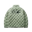 画像3: quilted down jacket blouson ユニセックス 男女兼用 キルティングダウンバックロゴジャケットスタジャン MA-1 ボンバー ジャケット ブルゾン (3)