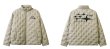 画像7: quilted down jacket blouson ユニセックス 男女兼用 キルティングダウンバックロゴジャケットスタジャン MA-1 ボンバー ジャケット ブルゾン (7)