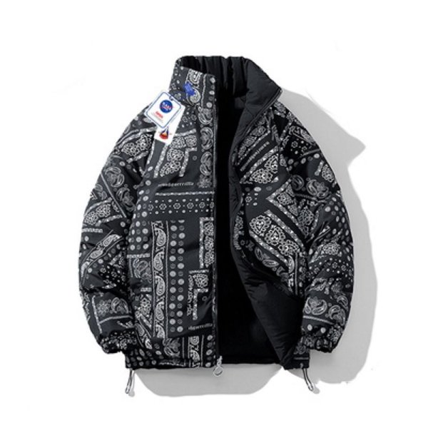 画像1: 22 Paisley Reversible 2Way NASA Down jacket blouson ユニセックス男女兼用  ペイズリー柄 バンダナ柄 ナサ ダウンジャケット ジャンパー (1)