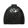 画像2: quilted down jacket blouson ユニセックス 男女兼用 キルティングダウンバックロゴジャケットスタジャン MA-1 ボンバー ジャケット ブルゾン (2)