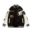 画像2: chess embroidery embroidery BASEBALL JACKET baseball uniform jacket blouson ユニセックス 男女兼用 チェス刺繍スタジアムジャンパー スタジャン MA-1 ボンバー ジャケット ブルゾン (2)