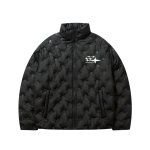 画像5: quilted down jacket blouson ユニセックス 男女兼用 キルティングダウンバックロゴジャケットスタジャン MA-1 ボンバー ジャケット ブルゾン (5)