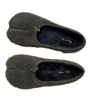 画像2:  tabi fur flat pumps　足袋 たびフラットファーモコモコパンプス　スリッポン (2)