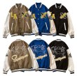 画像8: Oversized scattgar skateboard embroidery BASEBALL JACKET baseball uniform jacket blouson ユニセックス 男女兼用 オーバーサイズscattgarスケートボード刺繍スタジアムジャンパー スタジャン MA-1 ボンバー ジャケット ブルゾン (8)