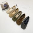 画像4:  tabi fur flat pumps　足袋 たびフラットファーモコモコパンプス　スリッポン (4)