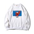 画像1: 22 kaws unisex Sesame Street Elmo Over Size pullover オーバーサイズ ユニセックス 男女兼用 カウズ セサミストリート エルモ スウェット トレーナー (1)