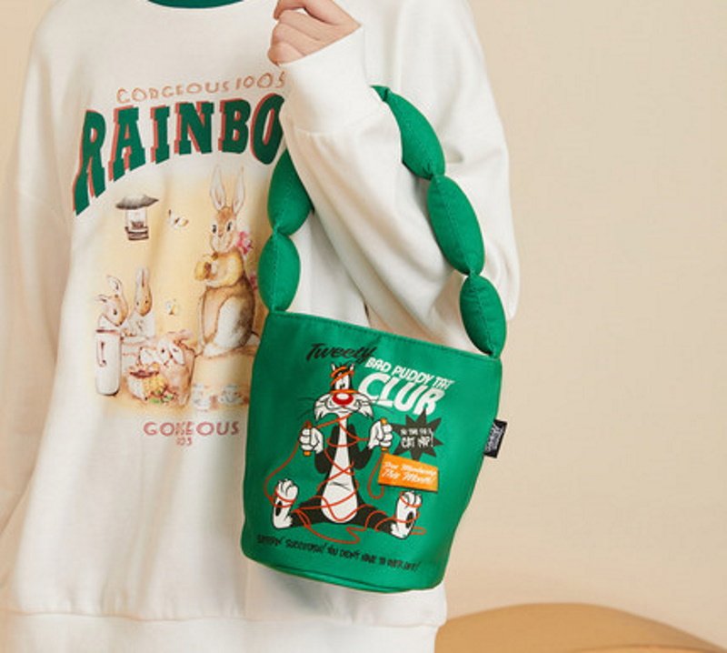 画像4: Bugs Bunny Looney Tunes sylvester bucket bag Tote  Bag バックスバニールーニーテューンズシルベスターミニトートバッグ エコバッグ (4)