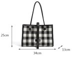 画像9: canthus Large tote shoulder bag　チェック＆キャンバスラージサイズトートショルダーバッグ エコバッグ (9)