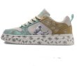 画像3: Men's Ukiyo-e & Flower LEATHER LACE-UP SNEAKERS shoes 　ユニセックス男女兼用浮世絵&フラワー花レースアップ レザースニーカー カジュアル シューズ (3)