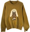 画像4: Glasses rabbit braided Long  Sleeve Sweater Pullover  メガネウサギラビット編み込み ロングスリーブ セーター プルオーバー (4)