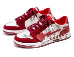 画像1: Men's German training board LEATHER LACE-UP SNEAKERS shoes 　ユニセックス男女兼用ジャーマンレタリング＆ハートレースアップ レザースニーカー カジュアル シューズ (1)