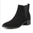 画像10: Women's  pointed Chelsea boots leather  British wind Martin boots ankle boots short boots  レザー ポインテッドトゥ サイドゴア アンクル ヒール ブーツ (10)