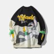 画像2: 22 Bugs Bunny  LOONEY TUNES Sweat Shirts Pullover ユニセックス 男女兼用 バックスバニー スウェット トレーナー プルオーバー (2)