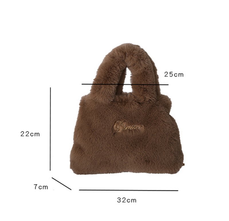 画像12: METALLIC LOGO FUR TOTE SHOULDER BAG メタリックロゴファートートショルダーバッグ (12)