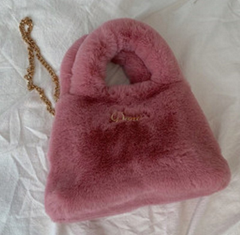 画像10: METALLIC LOGO FUR TOTE SHOULDER BAG メタリックロゴファートートショルダーバッグ (10)