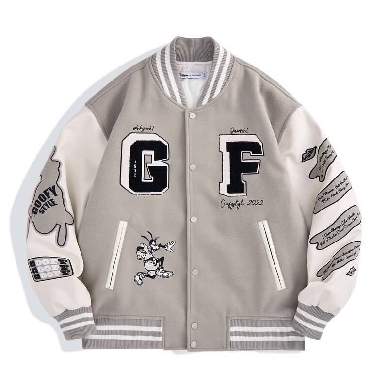goofy embroideryBASEBALL JACKET baseball uniform jacket