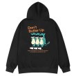 画像1: don't butter up hoodie sweater 　 ユニセックス 男女兼用don't butter up ファット　キャットプリントフーディーパーカースウェットトレーナー (1)