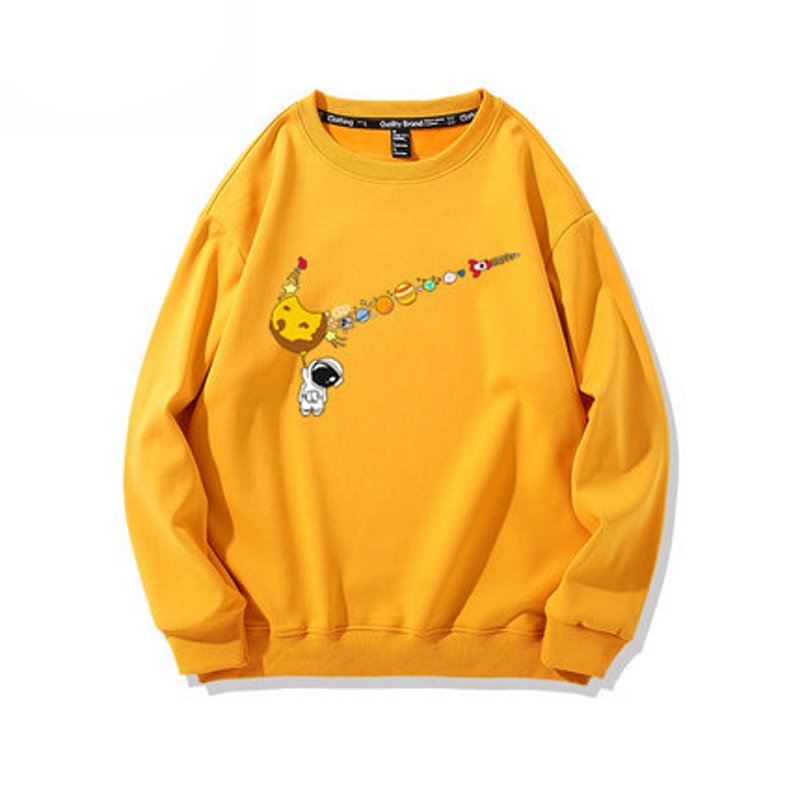 画像4: unisex Danger New Astronaut & Planet swoosh pullover   ユニセックス 男女兼用 デンジャラス宇宙飛行士×プラネット プルオーバウェット トレーナー (4)