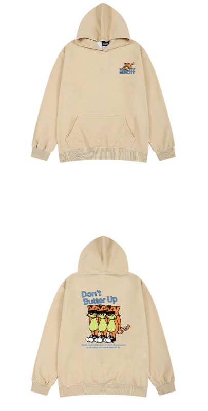 画像6: don't butter up hoodie sweater 　 ユニセックス 男女兼用don't butter up ファット　キャットプリントフーディーパーカースウェットトレーナー (6)