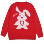 画像5: unisex rabbit braid sweater   ユニセックス 男女兼用ラビットうさぎ編うさぎセーター (5)