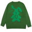 画像2: unisex rabbit braid sweater   ユニセックス 男女兼用ラビットうさぎ編うさぎセーター (2)