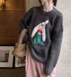 画像5: Rabbit x Little Mermaid Round Neck Sweater knit　ラビット×人魚姫ラウンドネックニットプルオーバーセーター  (5)
