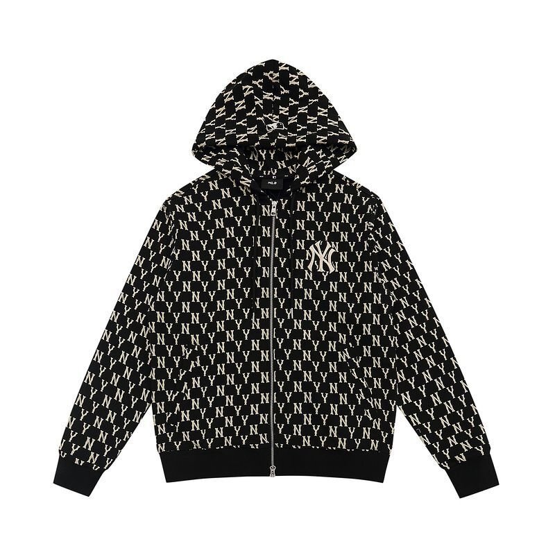 画像2: 23 MLB NY old flower full print retro hooded sweaterHoodie sweater  ユニセックス男女兼用MLB NYモノグラム ロゴフーディー パーカー (2)