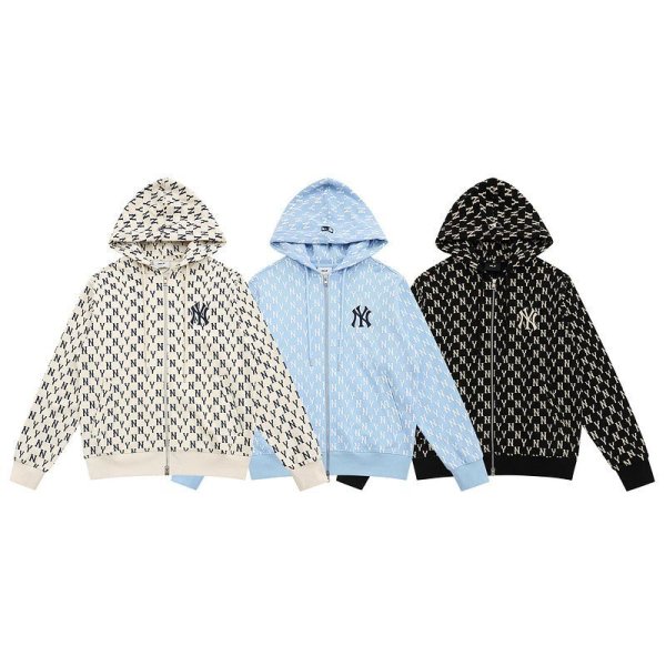 画像1: 23 MLB NY old flower full print retro hooded sweaterHoodie sweater  ユニセックス男女兼用MLB NYモノグラム ロゴフーディー パーカー (1)