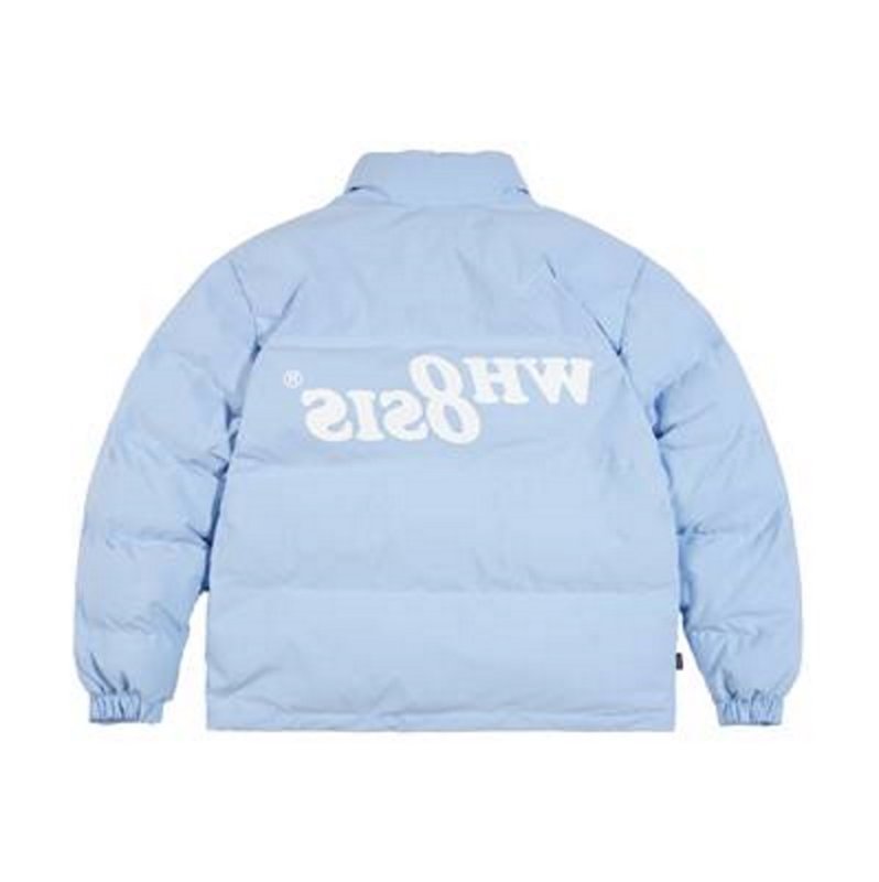 画像4: WH8SIS I don't know the name trend 8-word logo down cotton jacket ユニセックス 男女兼用 8ワード ロゴダウンコートジャケット ブルゾン (4)