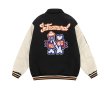 画像4: Tiger Enbrem stadium jumperBASEBALL JACKET baseball uniform jacket blouson ユニセックス 男女兼用 タイガー虎刺繍スタジアムジャンパー スタジャン MA-1 ボンバー ジャケット ブルゾン (4)