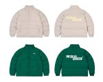 画像9: WH8SIS I don't know the name trend 8-word logo down cotton jacket　ユニセックス 男女兼用 8ワード ロゴダウンコートジャケット ブルゾン (9)