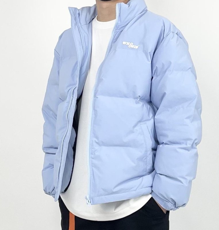 画像12: WH8SIS I don't know the name trend 8-word logo down cotton jacket ユニセックス 男女兼用 8ワード ロゴダウンコートジャケット ブルゾン (12)