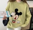 画像3: Blindfolded Mickey Mouse braided pullover Round Neck Sweater knit　目隠しミッキーマウス ミッキーラウンドネック編み込みニットプルオーバーセーター  (3)
