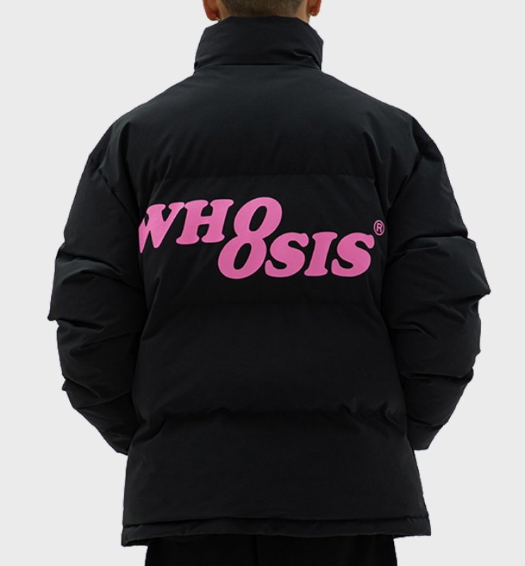 画像11: WH8SIS I don't know the name trend 8-word logo down cotton jacket ユニセックス 男女兼用 8ワード ロゴダウンコートジャケット ブルゾン (11)