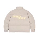 画像2: WH8SIS I don't know the name trend 8-word logo down cotton jacket　ユニセックス 男女兼用 8ワード ロゴダウンコートジャケット ブルゾン (2)