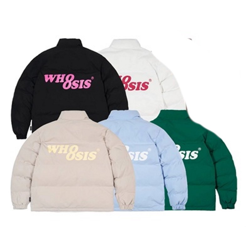 画像8: WH8SIS I don't know the name trend 8-word logo down cotton jacket ユニセックス 男女兼用 8ワード ロゴダウンコートジャケット ブルゾン (8)