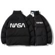 画像2: NASA×Print Logo Down Jacket　ユニセックス 男女兼用NASAナサ×プリントダウンコートジャケット ブルゾン (2)