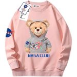 画像2: unisex NASA x Hoodie Bear Print  pullover   ユニセックス 男女兼用 NASAナサ×フーディーベアプリント プルオーバウェット トレーナー (2)